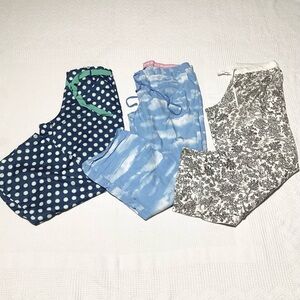 3 Pair Victoria's Secret Size M Pajama / Lounge Pants VS